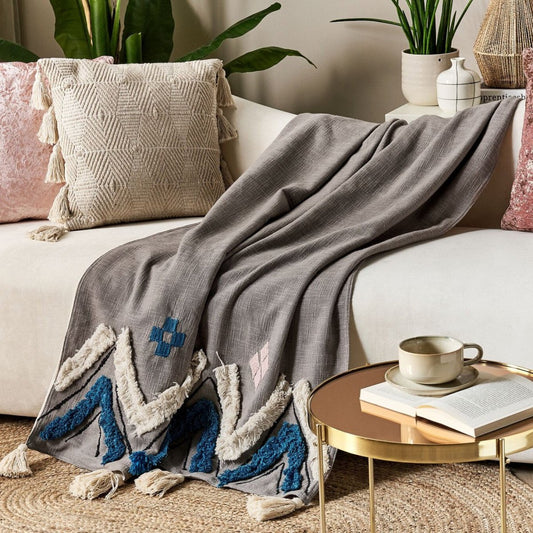 KANDILI - Cotton Embroidery Throw