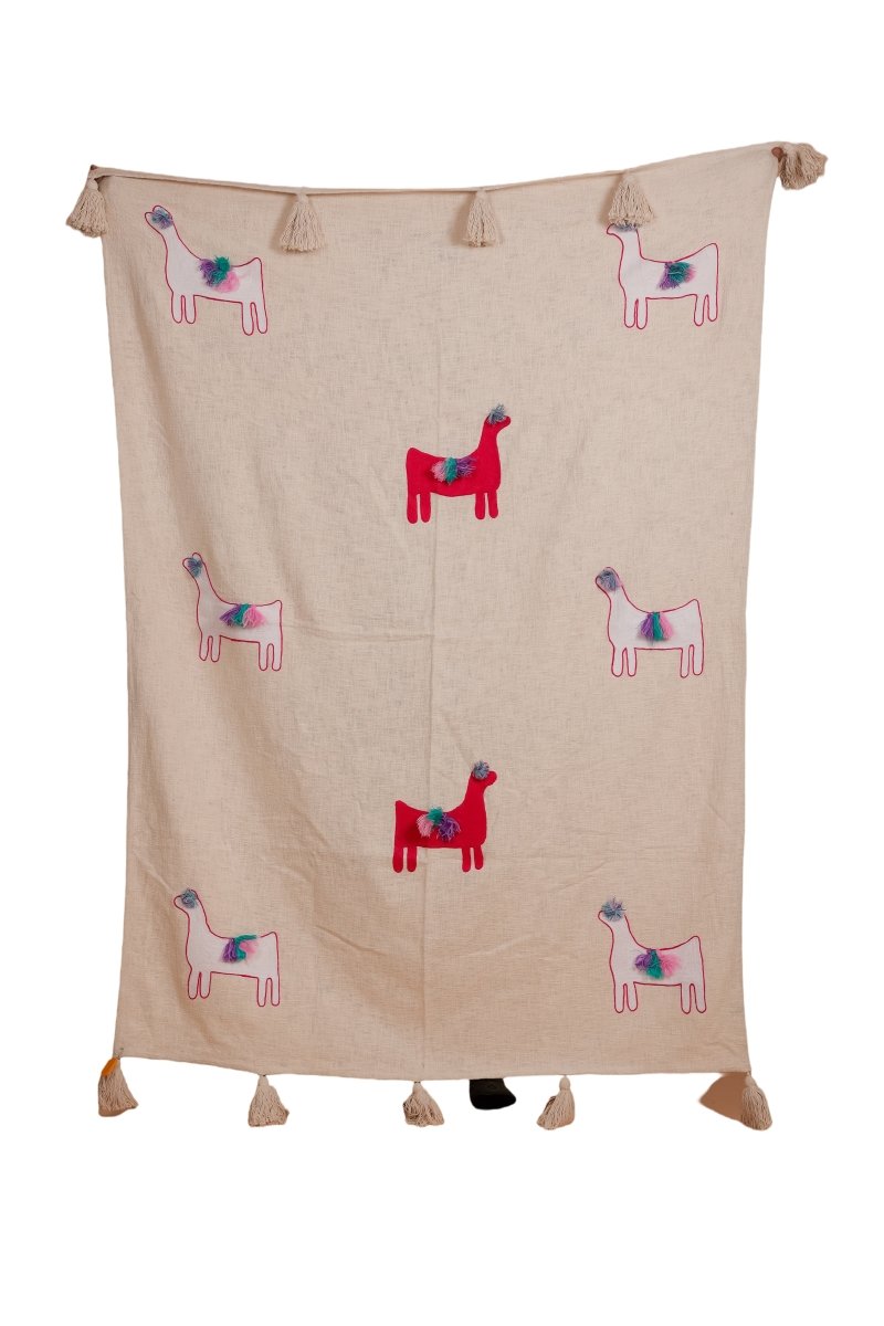 KHARI - Decorative Embroidery Throw Blanket