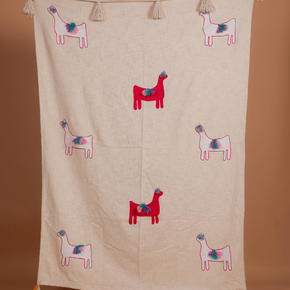 KHARI - Decorative Embroidery Throw Blanket