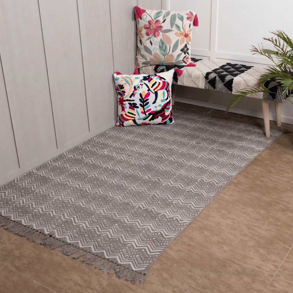 KOVU - Hand Block Printed Cotton Rug