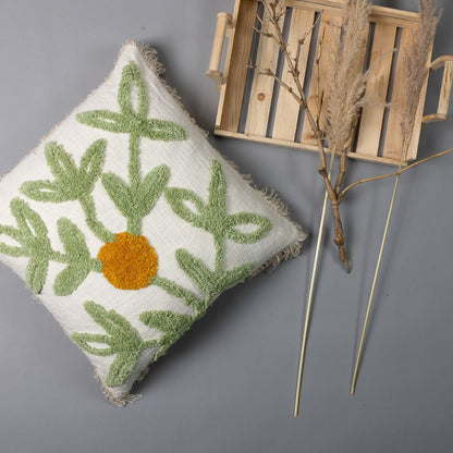 Lablab tufted cotton pillow cover - main product view