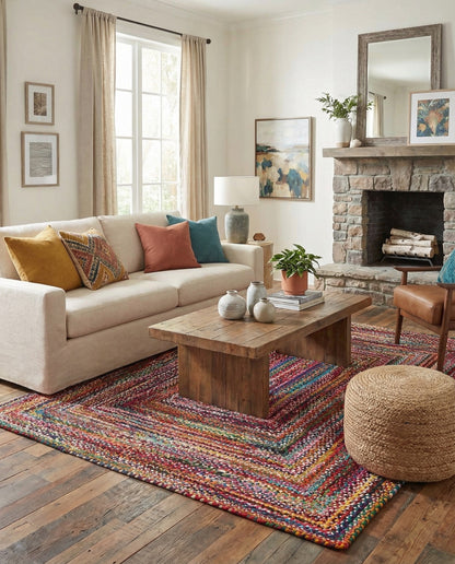Handmade Braided Chindi Rug