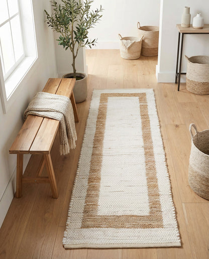Hand Woven Chindi Jute Runner Rug