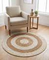 Braided Jute Hand-Braided Area Rug 100% Natural Fiber
