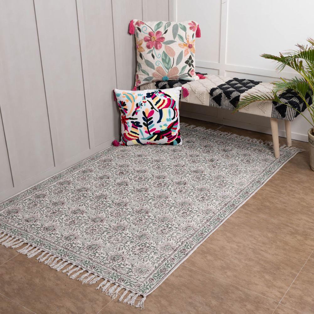 MALIKSHA -Hand Block Printed Cotton Rug