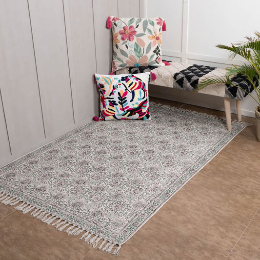 MALIKSHA -Hand Block Printed Cotton Rug