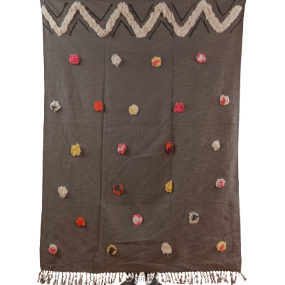 MALU - Decorative Embroidery Throw Blanket