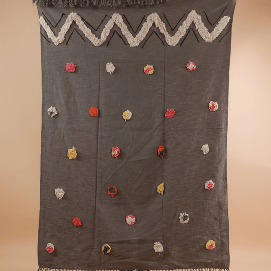 MALU - Decorative Embroidery Throw Blanket