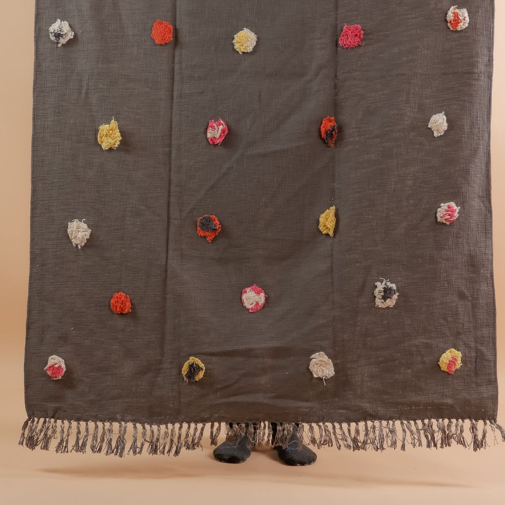 MALU - Decorative Embroidery Throw Blanket