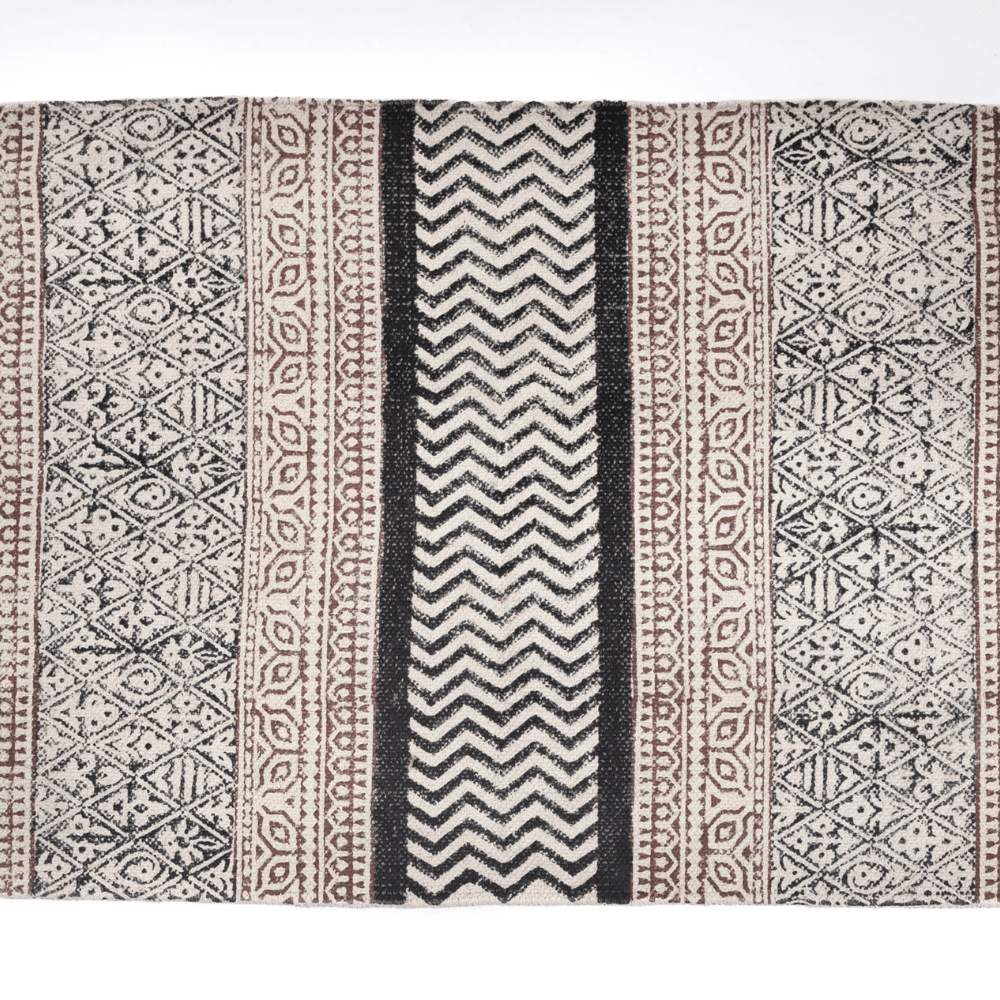 MARDIN - Hand Block Printed Cotton Rug