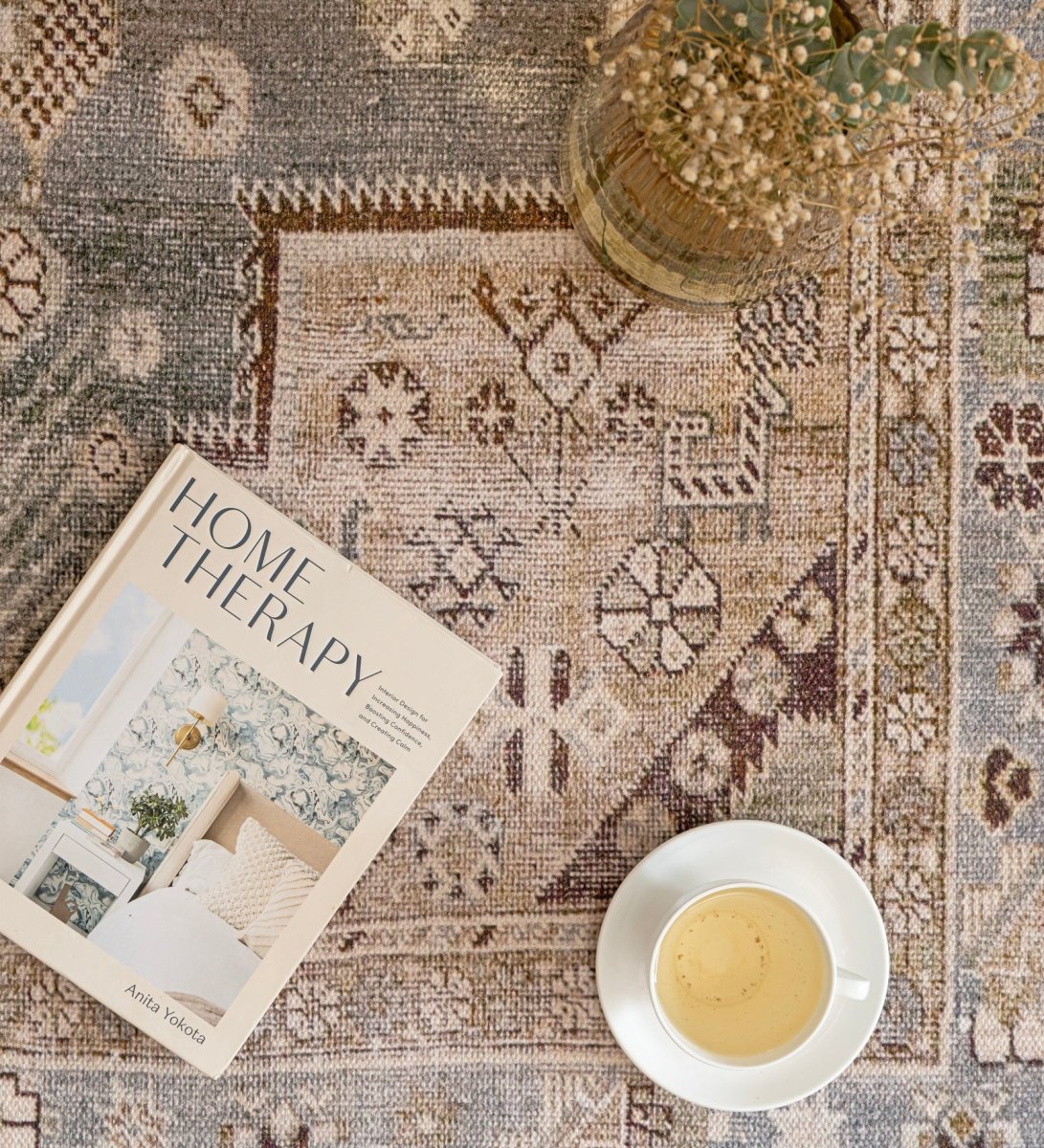 Mist Blue Heritage Medallion Rug