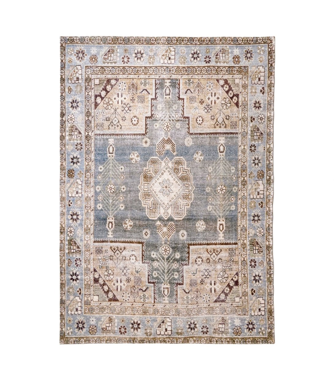 Mist Blue Heritage Medallion Rug