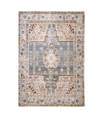Mist Blue Heritage Medallion rug - styled room view