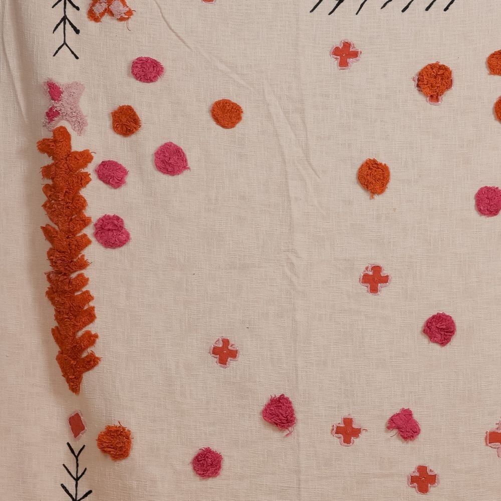 MUNGER - Cotton Embrodiery Throw