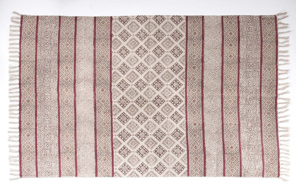 MUNGO - Hand Block Printed Cotton Rug
