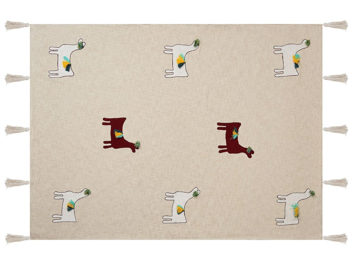 NAJUY - Decorative Embroidery Throw Blanket