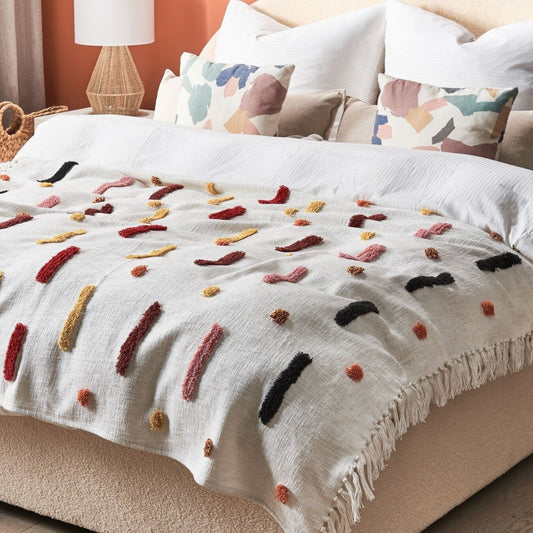 NIYARNA - Soft Tufted Throw Blanket