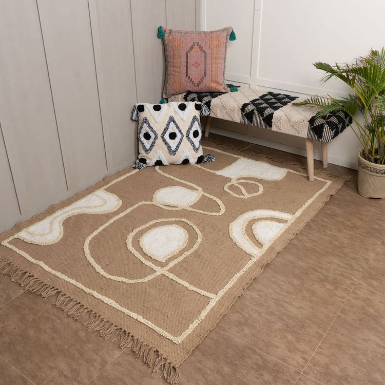 Oltan hand-tufted jute area rug - main product view