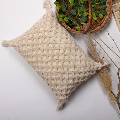 Papaver tufted cotton pillow cover - main product view
