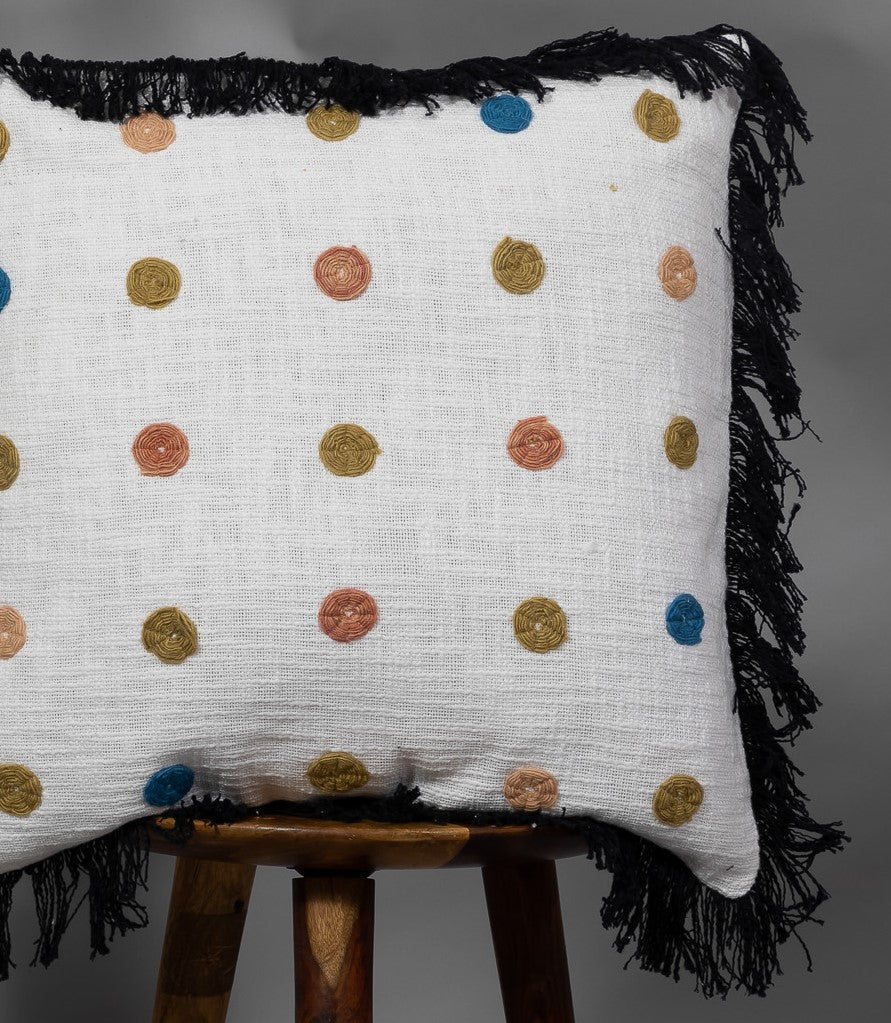 POLKA DOT - Aari Embroidered Pillow Cover