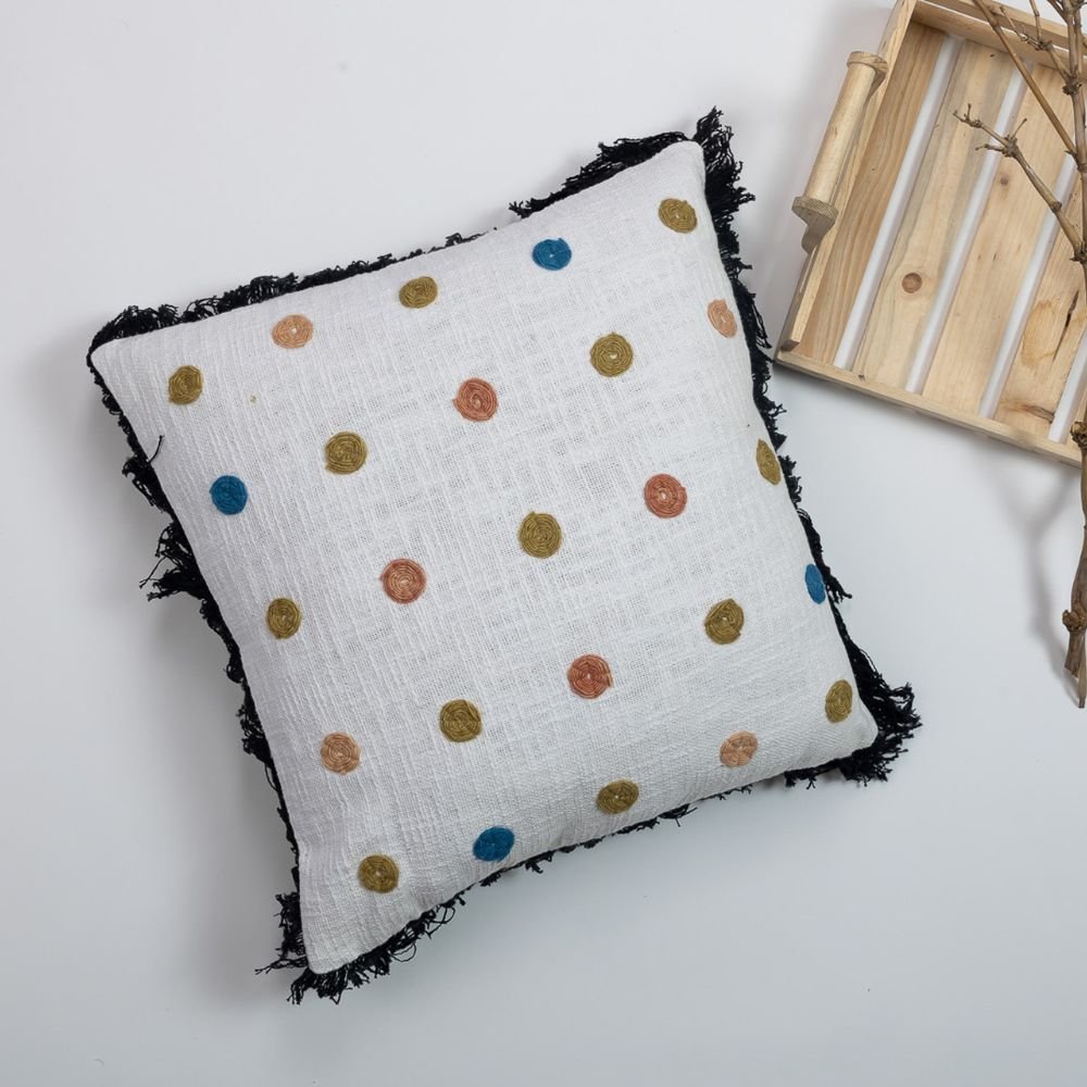 POLKA DOT - Aari Embroidered Pillow Cover