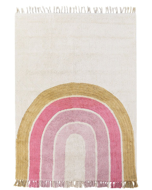 Rainbow rug - detail view