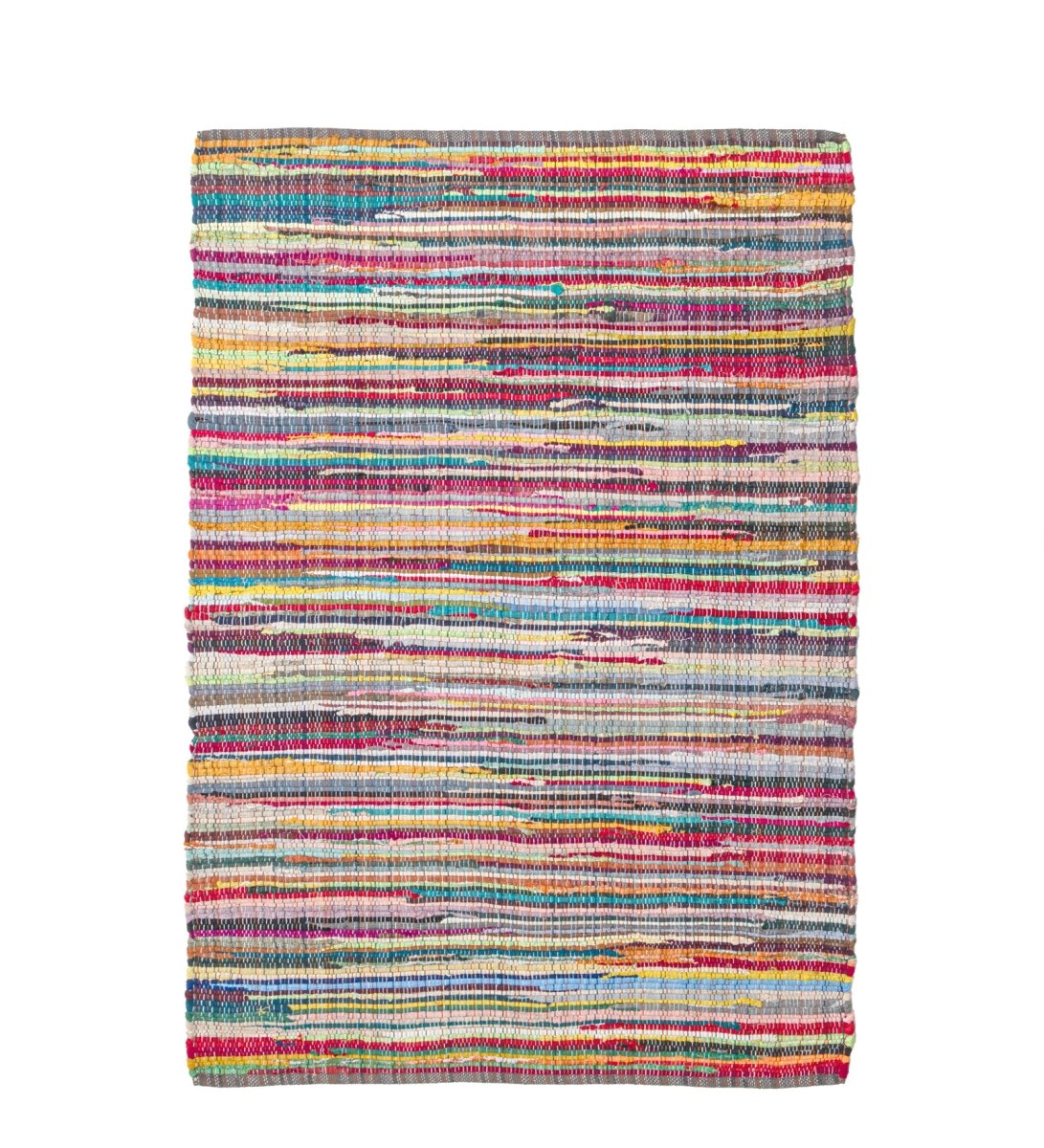 Rainbow Rag Hand Woven Recycled Cotton Chindi Rug