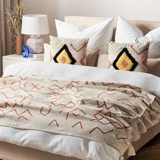 RAKYA - Decorative Embroidery Throw Blanket