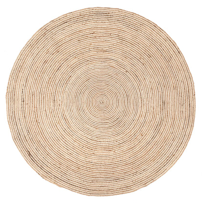 Raw hand-braided jute area rug - main product view