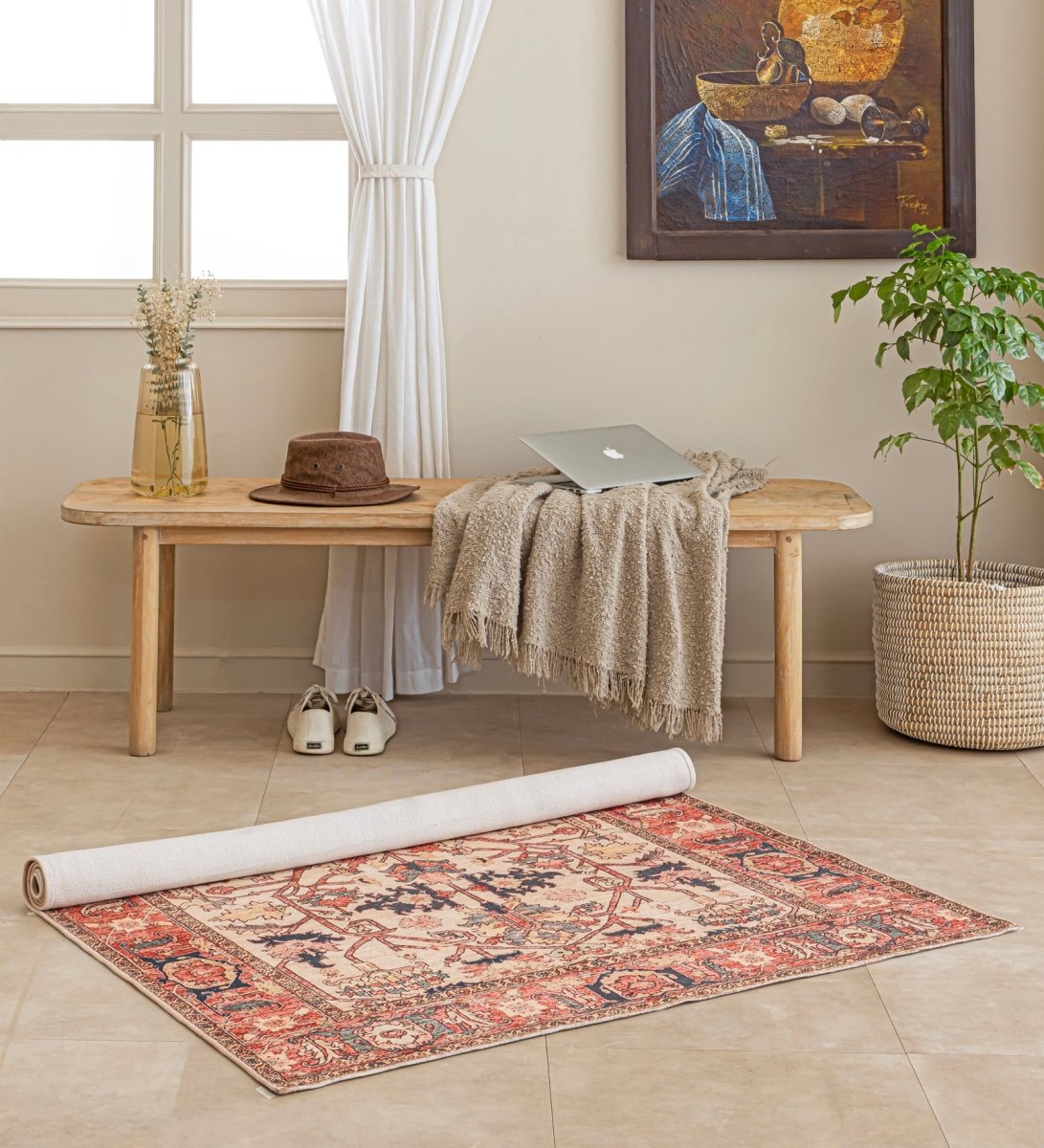 Rosewood Heritage Garden rug - side view