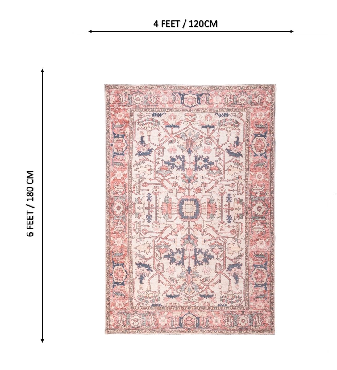 Rosewood Heritage Garden rug - back view