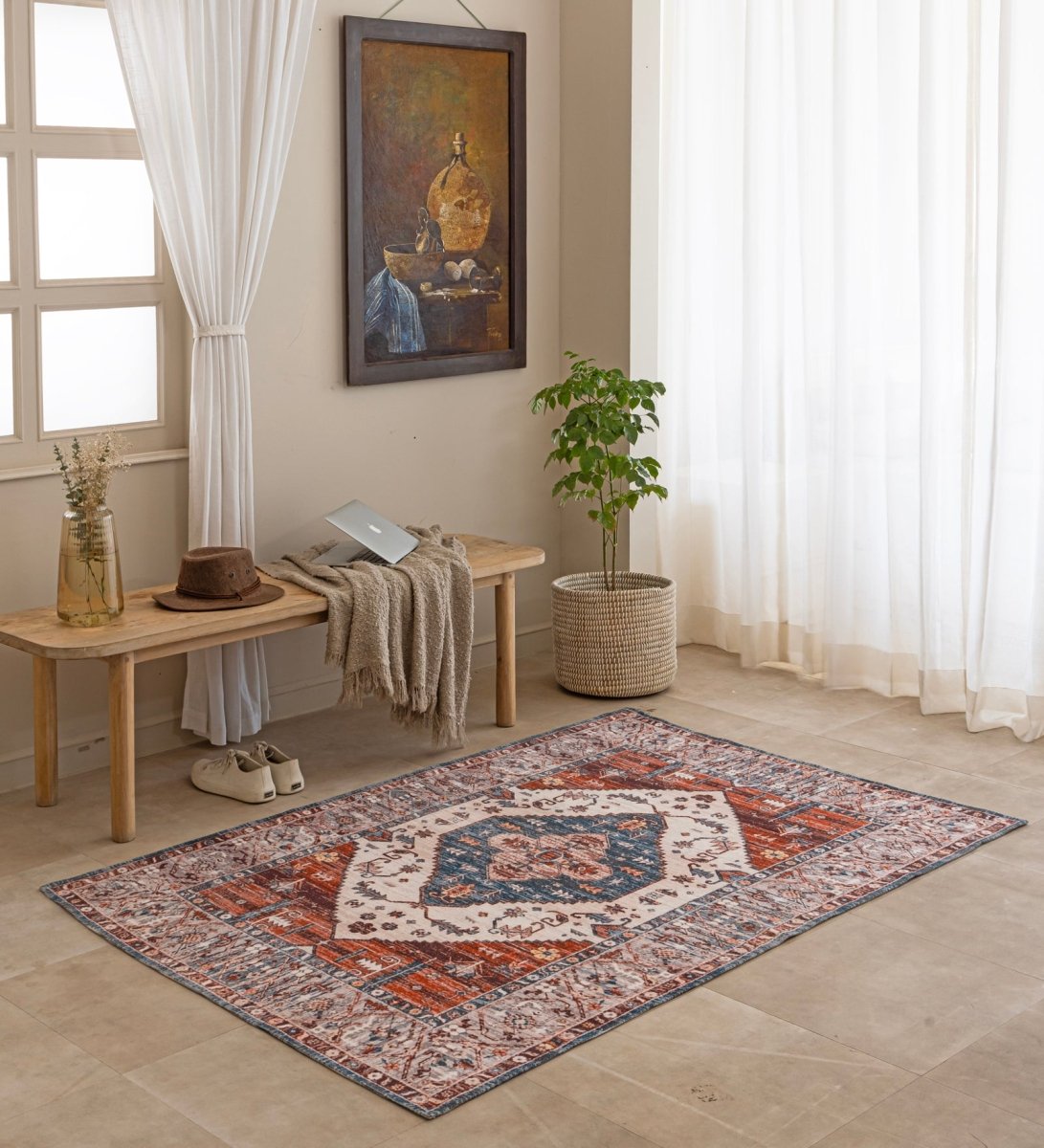 Rustic Medallion Heritage rug - back view