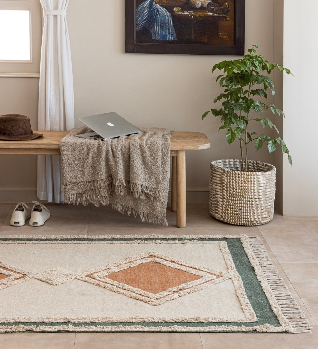 Sage Terra Diamond Tufted Rug