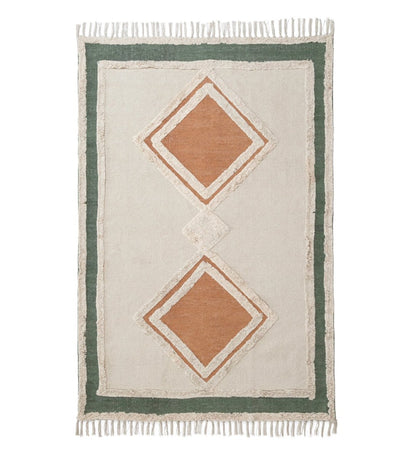 Sage Terra Diamond Tufted rug - alternate angle