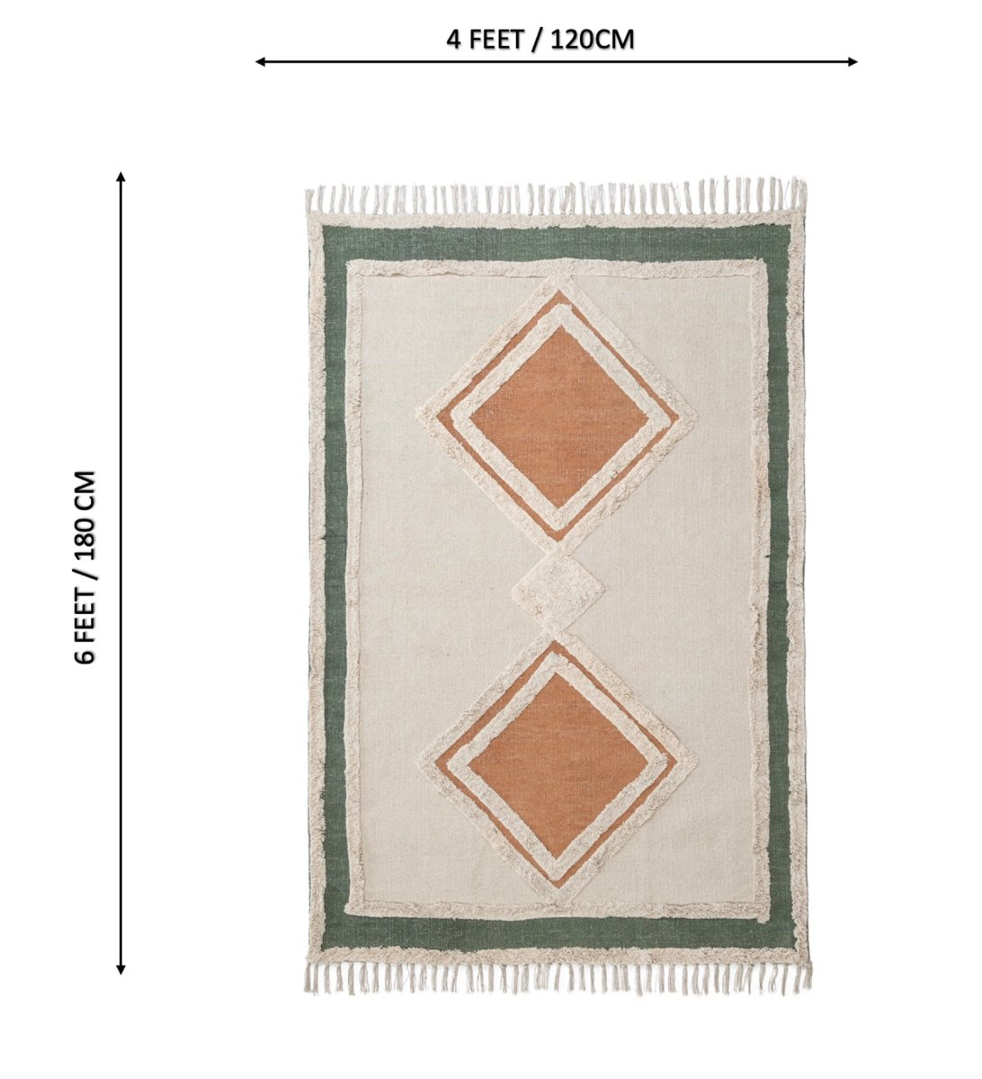 Sage Terra Diamond Tufted Rug