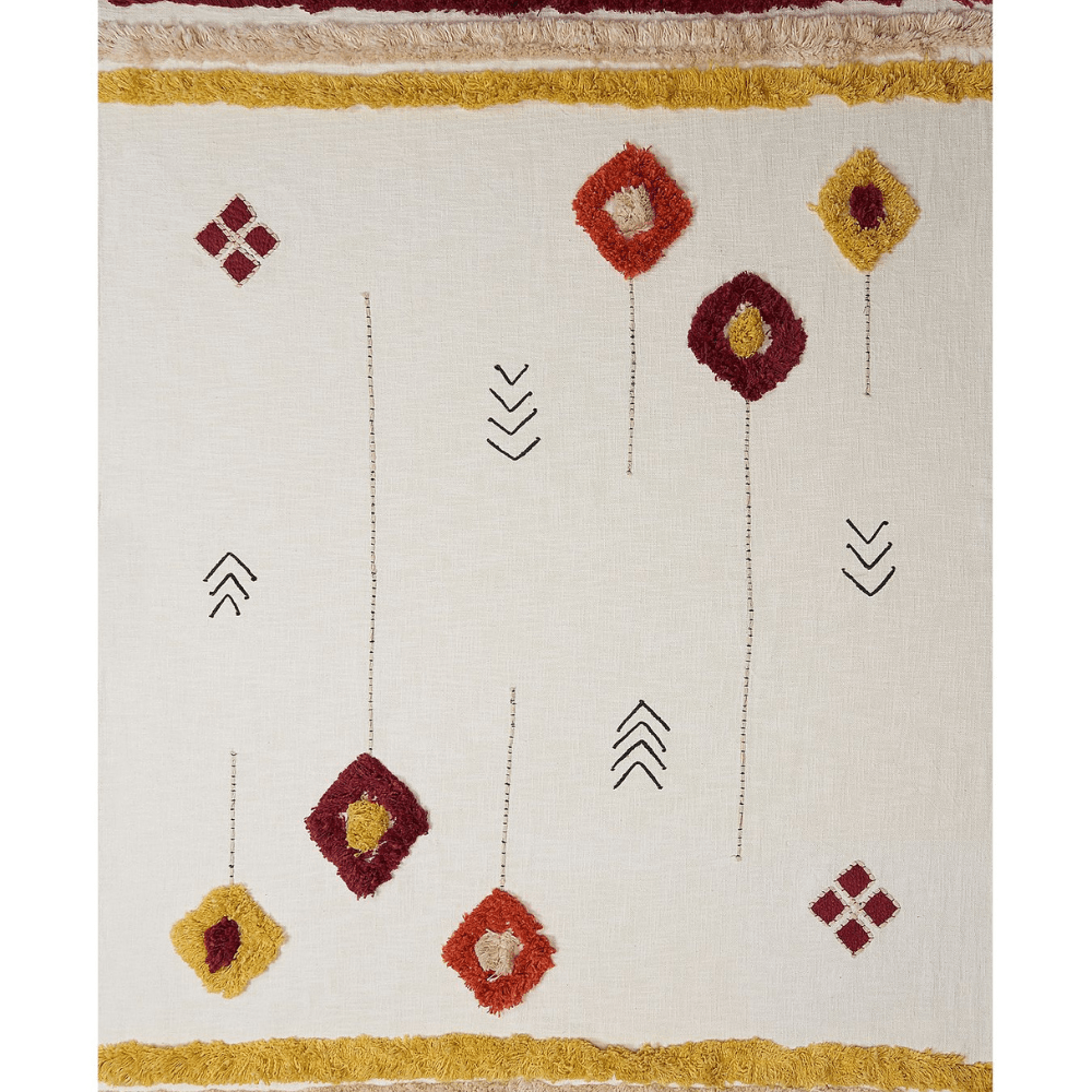 SAITLER - Decorative Embroidery Throw Blanket
