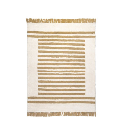 Sand Stripe Hand Tufted rug - texture close-up