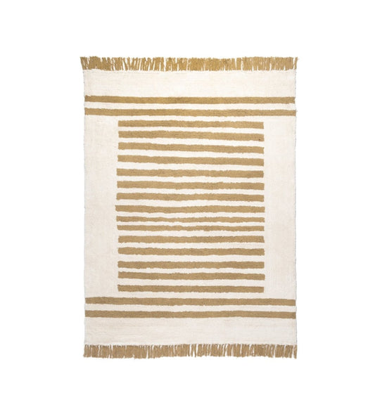 Sand Stripe Hand Tufted rug - texture close-up