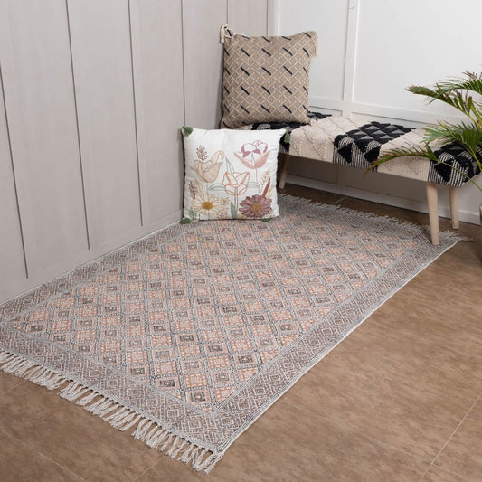 SARGODHA - Hand Block Printed Cotton Rug