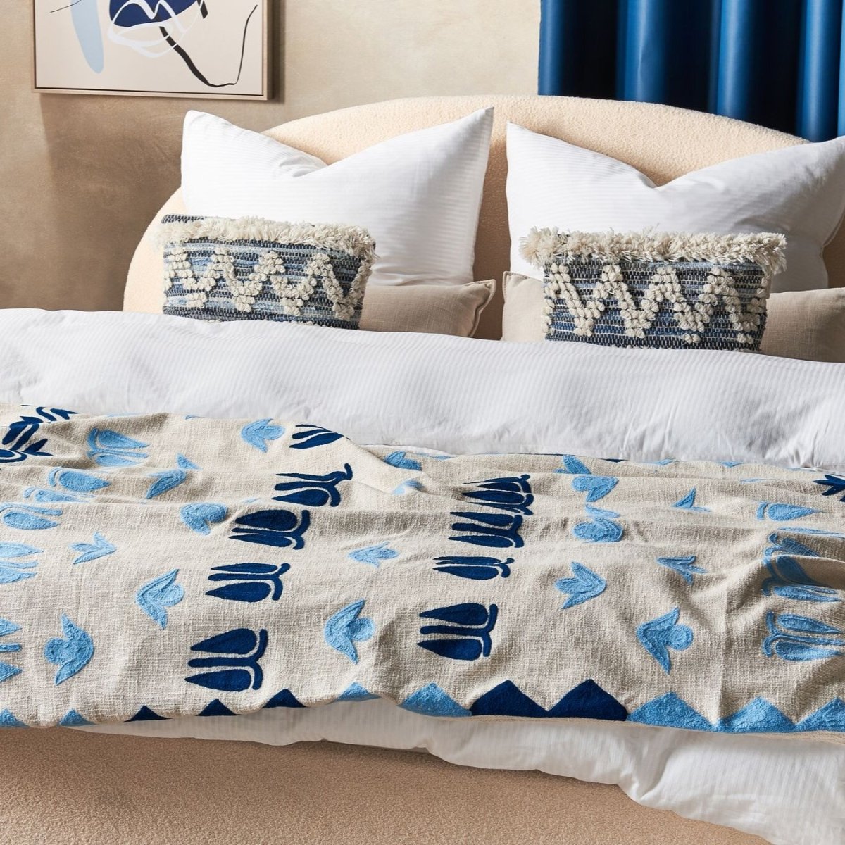 SENBUK - Cotton Embroidery Throw