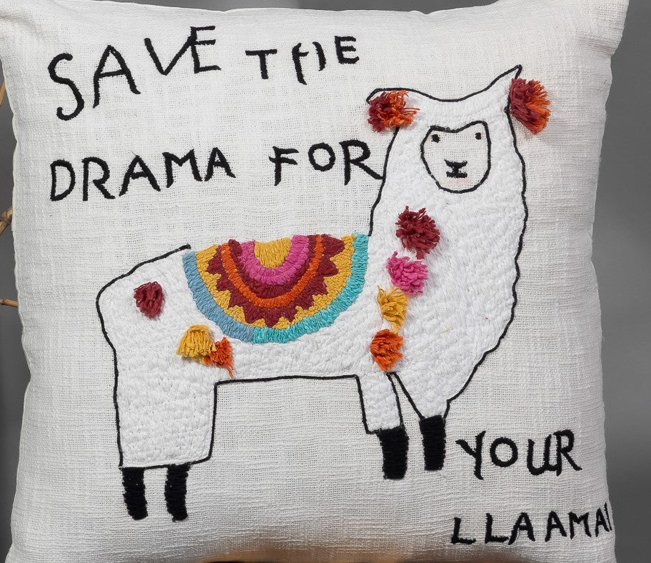 SHEEP - Hand-Embroidered Pillow Cover