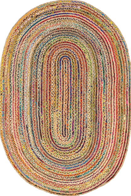 Shine hand-braided jute area rug - main product view