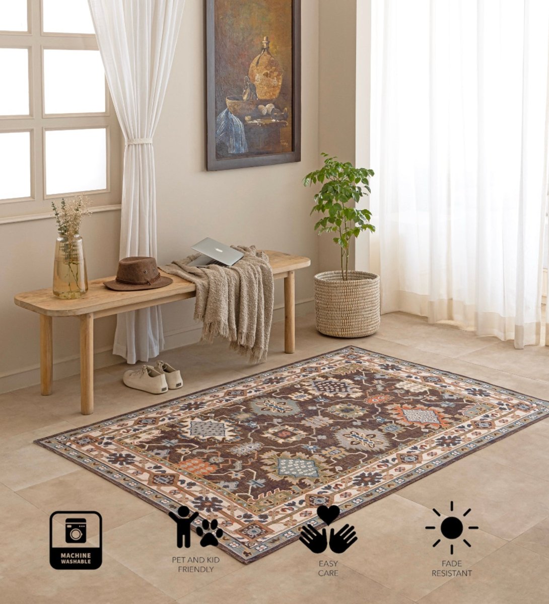Slate Horizon Heritage rug - detail view