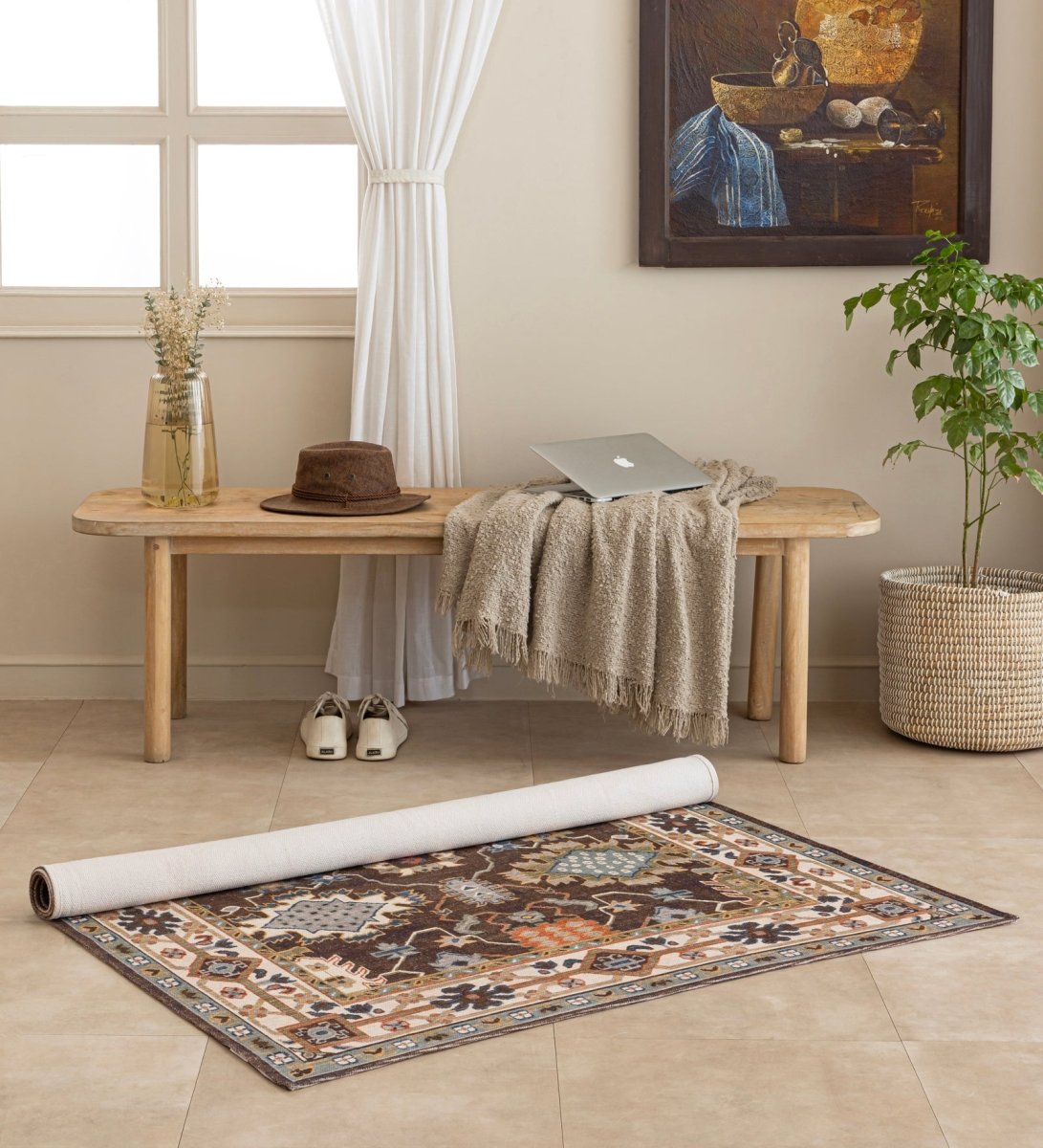 Slate Horizon Heritage rug - side view