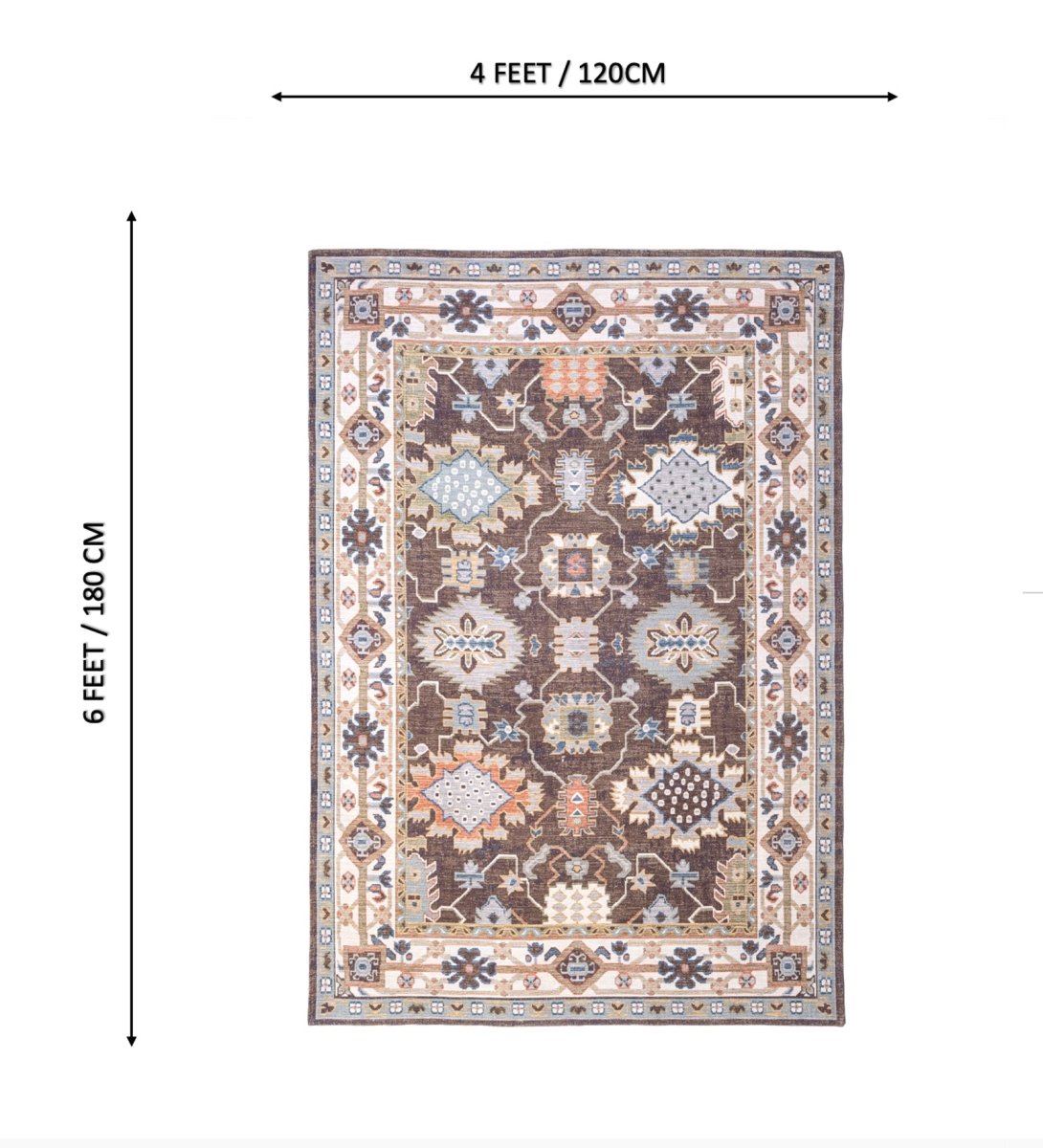 Slate Horizon Heritage rug - back view