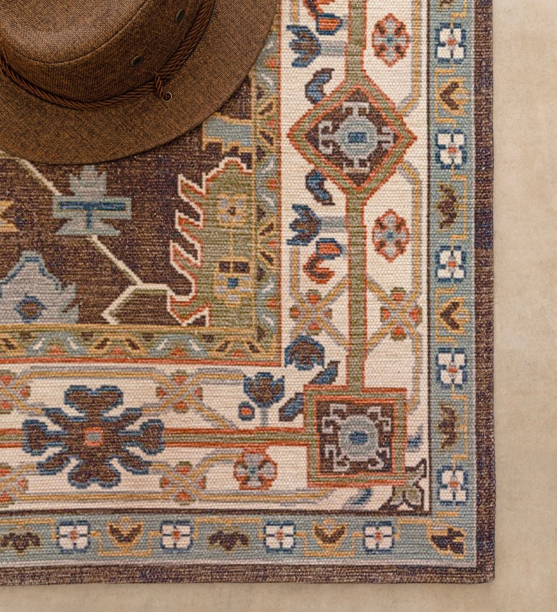 Slate Horizon Heritage handcrafted cotton area rug - main product view