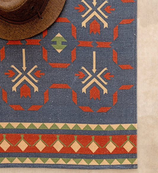 Slate Nomad Geometric Digital Rug