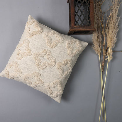Soapwort tufted cotton pillow cover - main product view
