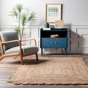 SORELLA SCALLOPED BRAIDED RUG