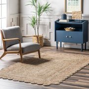SORELLA SCALLOPED BRAIDED RUG